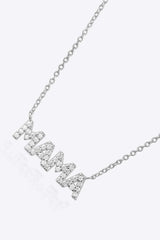 MAMA Zircon 925 Sterling Silver Necklace Necklaces - Tophatter Daily Deals