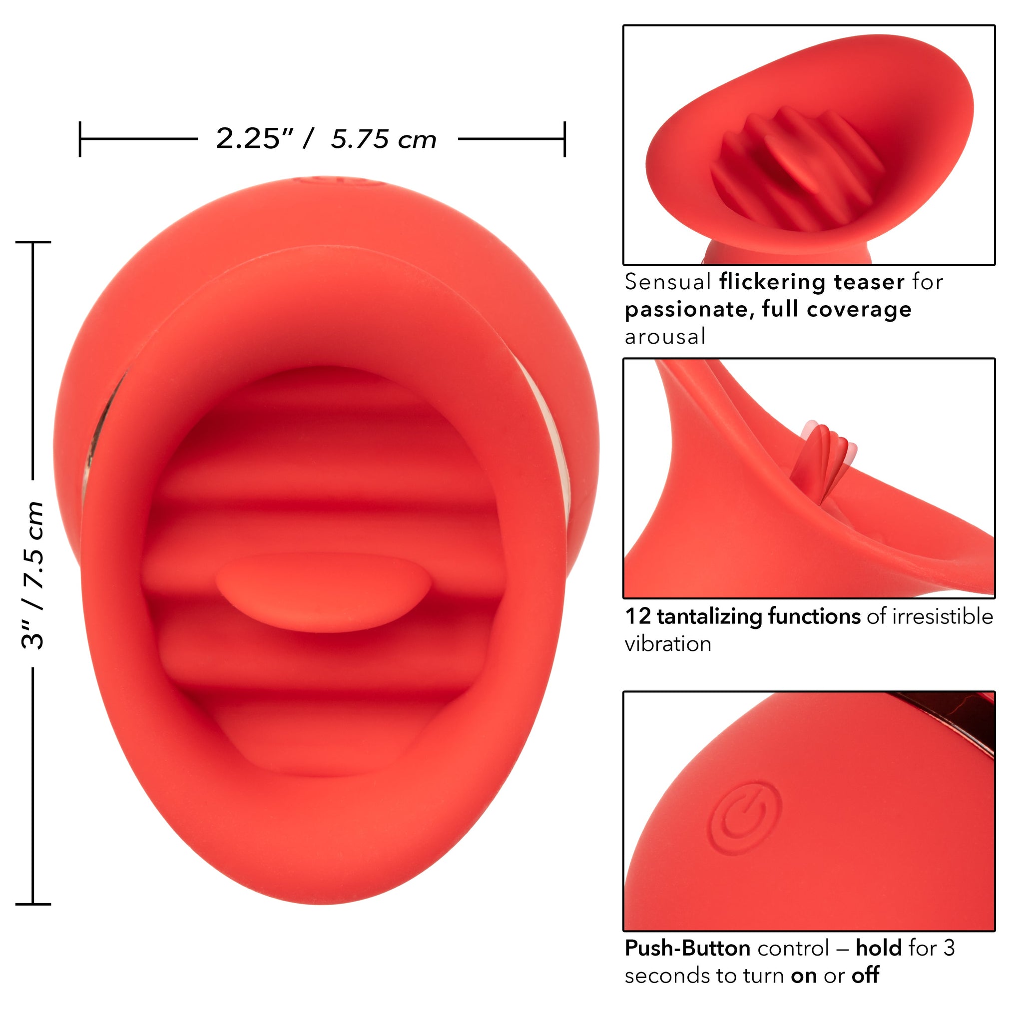 Tantalize French Kiss Charmer – Compact Flickering Tongue Teaser Vibrator > Vibrators > Ladies > Clitoral Vibrators and Stimulators - Tophatter Daily Deals