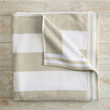 Striped Cabana Beach Towel - Edgartown Collection Single Oversized- 35" x 70" Linen Bath - Tophatter Daily Deals
