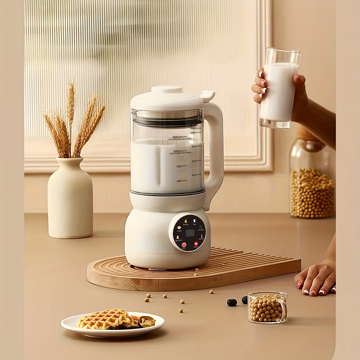 Automatic Nut Milk Maker with Rotating Cleaning Brush Kitchen Appliances - Tophatter Daily Deals