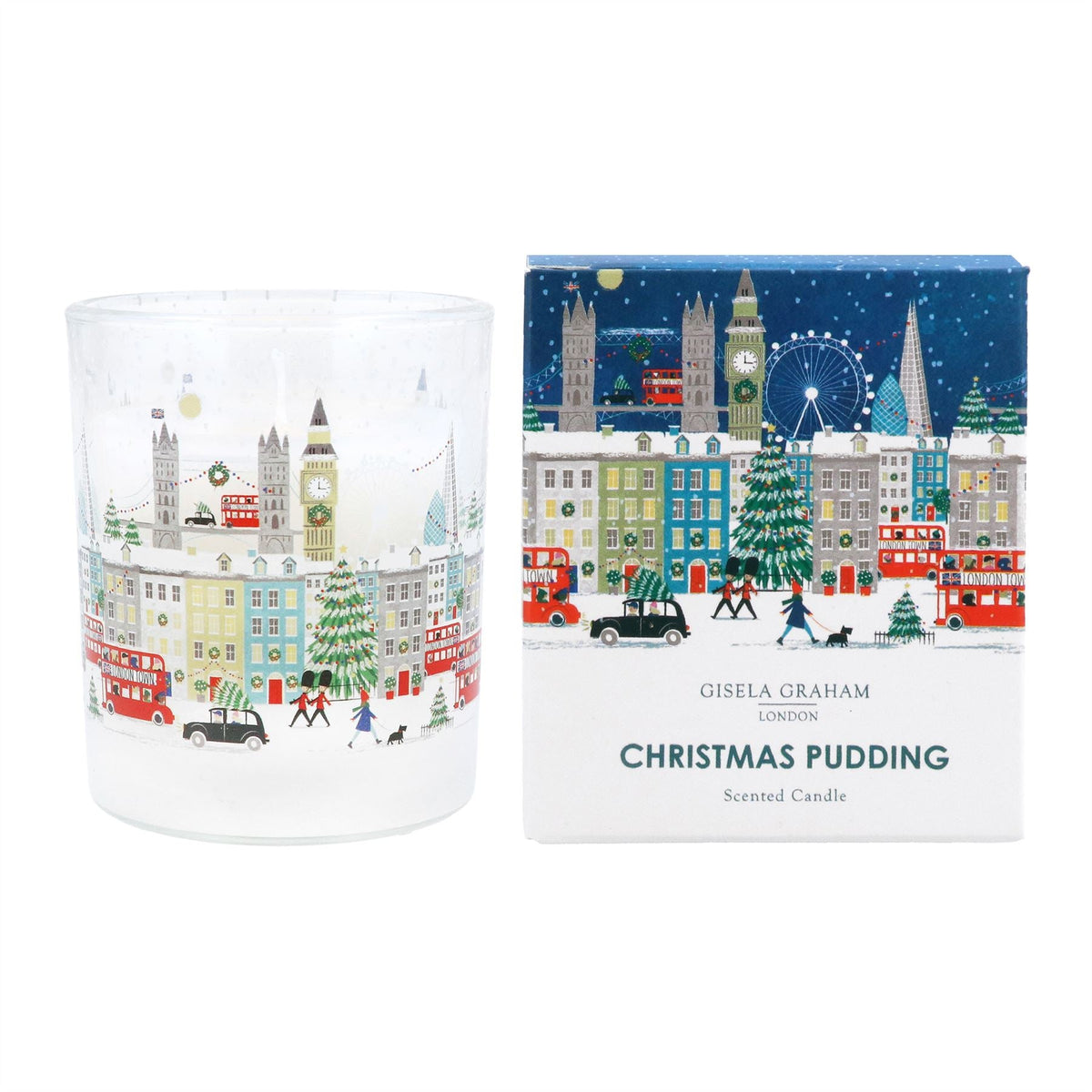 London Christmas Candle | Christmas Pudding Scented Candle & Holder - 7cm Scented Candle - Tophatter Daily Deals
