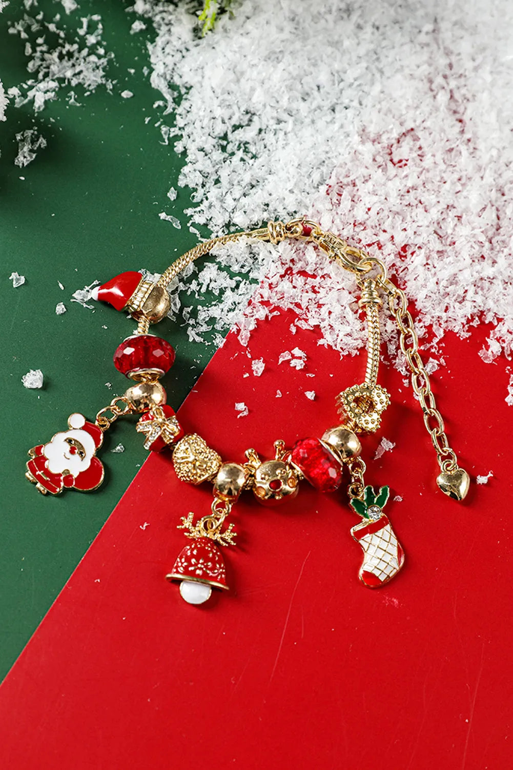 Racing Red Christmas Alloy Bracelet Bracelets - Tophatter Daily Deals