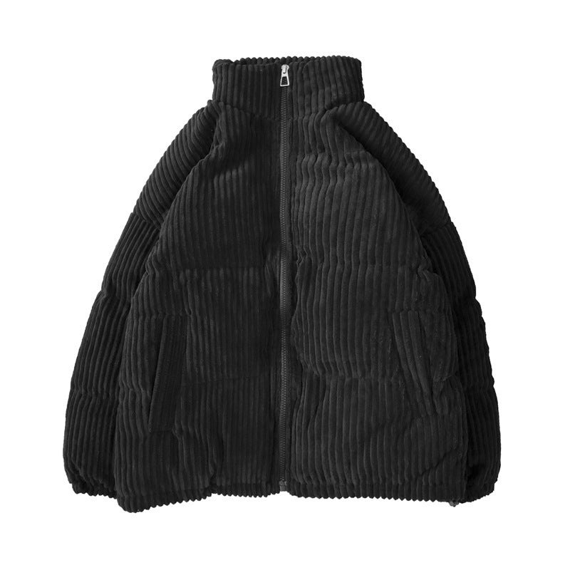 Warm Relaxed Men's Coat - Stand Collar, Corduroy, Winter 3D Changing Face Moving Picture Frame - Tophatter Daily Deals