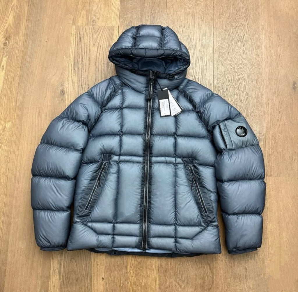 Warm Padded Coat - Boxy Midlength, Cotton, For Winter Gray And Blue 3D Changing Face Moving Picture Frame - Tophatter Daily Deals