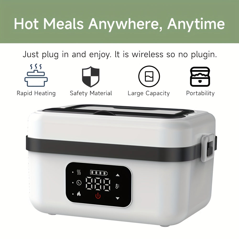 Electric Heated Lunch Box USB Rechargeable 1000ml Kitchen Appliances - Tophatter Daily Deals