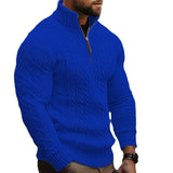 Warm Cozy Men’s Half Zip Sweater - Cable Knit, For Winter 3D Changing Face Moving Picture Frame - Tophatter Daily Deals