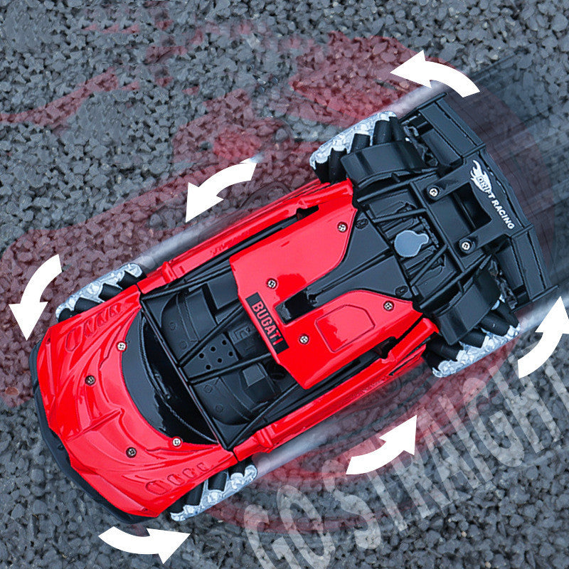 Alloy Remote Control Stunt Spray Car With Light And Sound Effects 0 - Tophatter Daily Deals