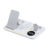 30W Multifunctional Three In One Wireless Magnetic Suction Ivory White Warm Lamp Apple 0 - Tophatter Daily Deals