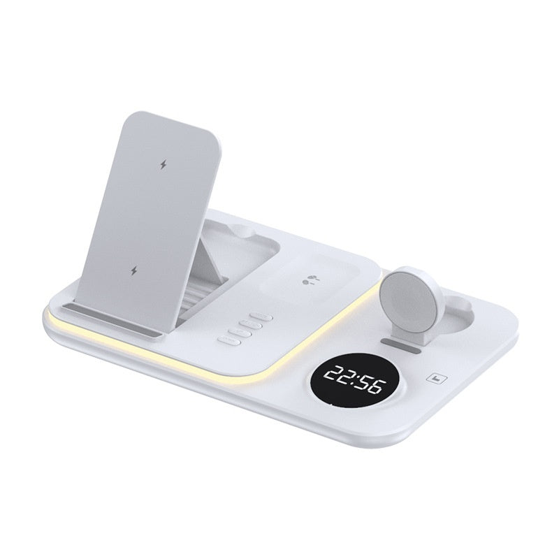 30W Multifunctional Three In One Wireless Magnetic Suction Ivory White Warm Lamp Apple 0 - Tophatter Daily Deals