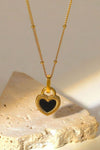 Contrast Heart Pendant Necklace Necklaces - Tophatter Daily Deals