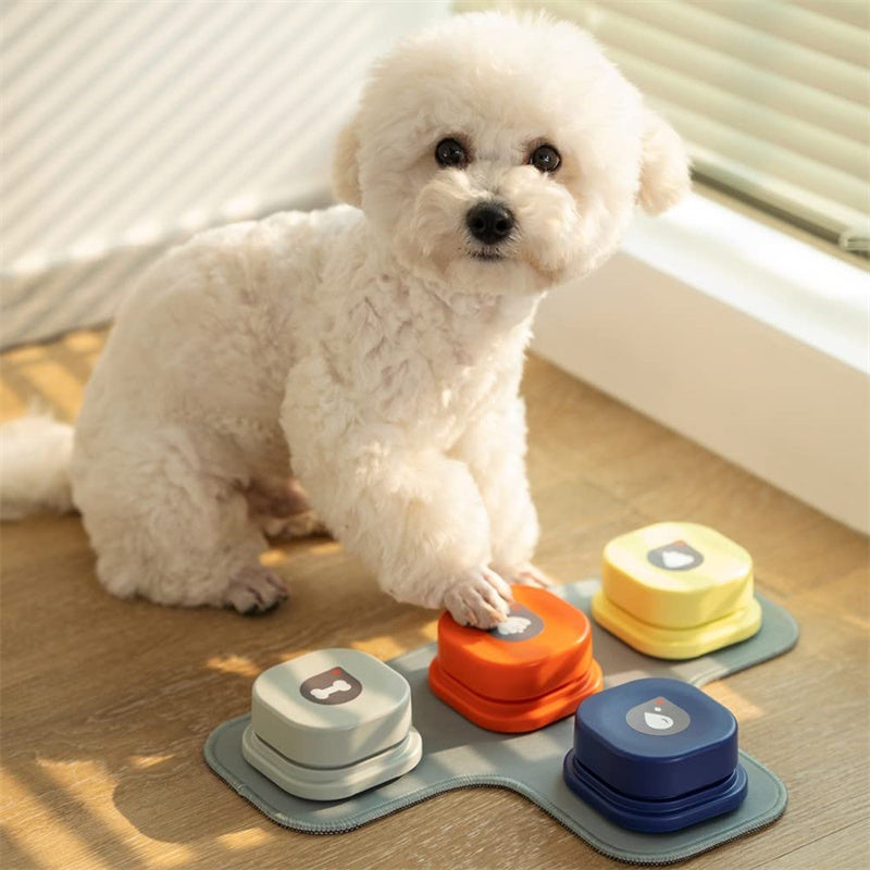 4 Colors Pet Communication Button One-click Prevent Physical Inactivity Recordable Dog Talking Button Toy Cat Toy Pet Products 0 - Tophatter Daily Deals