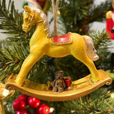 Rocking Horse Bauble | Resin Decoration Christmas Tree Hanging Ornament - 6.5cm Baubles - Tophatter Daily Deals