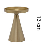 Gold Metal Candle Holder for Pillar Candles | Modern Brass Effect Candlestick Candle Holder - Tophatter Daily Deals