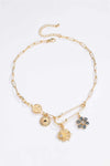 Rhinestone Flower Paperclip Chain Necklace Necklaces - Tophatter Daily Deals