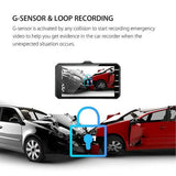 A6T 4-Inch 170° Wide Angle Full HD 1080P Car DVR Dual Lens Dash Cam Rear View Camera Video Recorder with Touch Screen Automotive - Tophatter Daily Deals