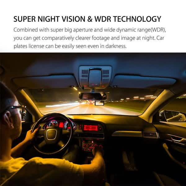 A6T 4-Inch 170° Wide Angle Full HD 1080P Car DVR Dual Lens Dash Cam Rear View Camera Video Recorder with Touch Screen Automotive - Tophatter Daily Deals