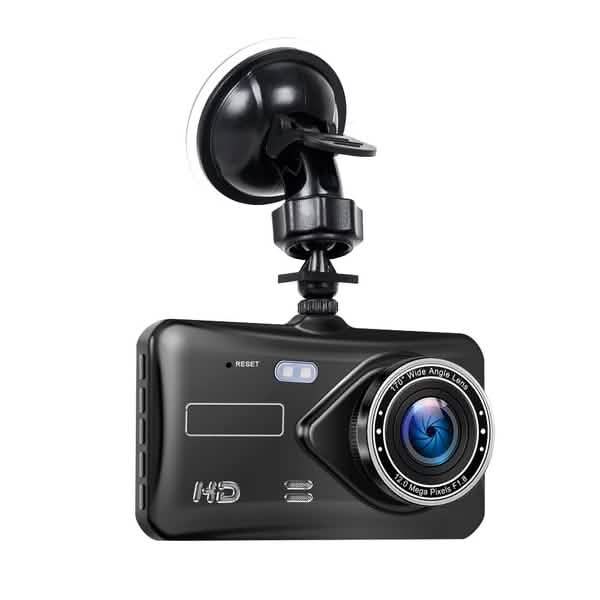 A6T 4-Inch 170° Wide Angle Full HD 1080P Car DVR Dual Lens Dash Cam Rear View Camera Video Recorder with Touch Screen Automotive - Tophatter Daily Deals