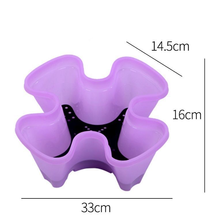 Balcony 6-layer Three-dimensional Basin Combination Plastic Flowerpot Purple Large 0 - Tophatter Daily Deals
