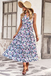 Floral Belted Surplice Sleeveless Tiered Dress Casual Dresses - Tophatter Daily Deals