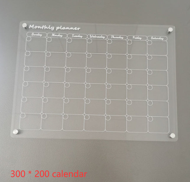 Acrylic Message Board Note Board Exhibition Board 300x200 calendar 0 - Tophatter Daily Deals