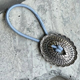 2-Piece Alloy Elastic Hair Ropes Misty Blue One Size Hair Accessories - Tophatter Daily Deals