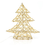 Mini Gold And Pearl Artificial Christmas Tree Light | Xmas Tree Decoration With 20 LED Lights Battery Operated | Christmas Tree Lamp - 30cm Ornament - Tophatter Daily Deals