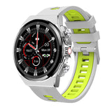 2-in-1 Bluetooth Talking Heart Rate Monitoring Smartwatch Silver Grey Dual Color Tape 0 - Tophatter Daily Deals