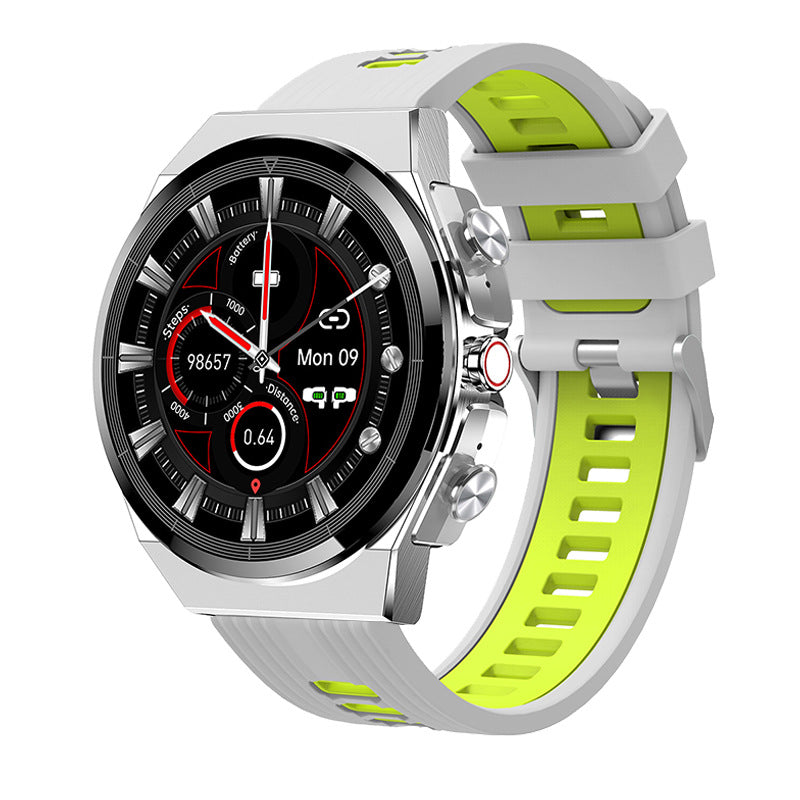 2-in-1 Bluetooth Talking Heart Rate Monitoring Smartwatch Silver Grey Dual Color Tape 0 - Tophatter Daily Deals