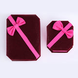 Bowknot Necklace Couple Ring Gift Box 0 - Tophatter Daily Deals