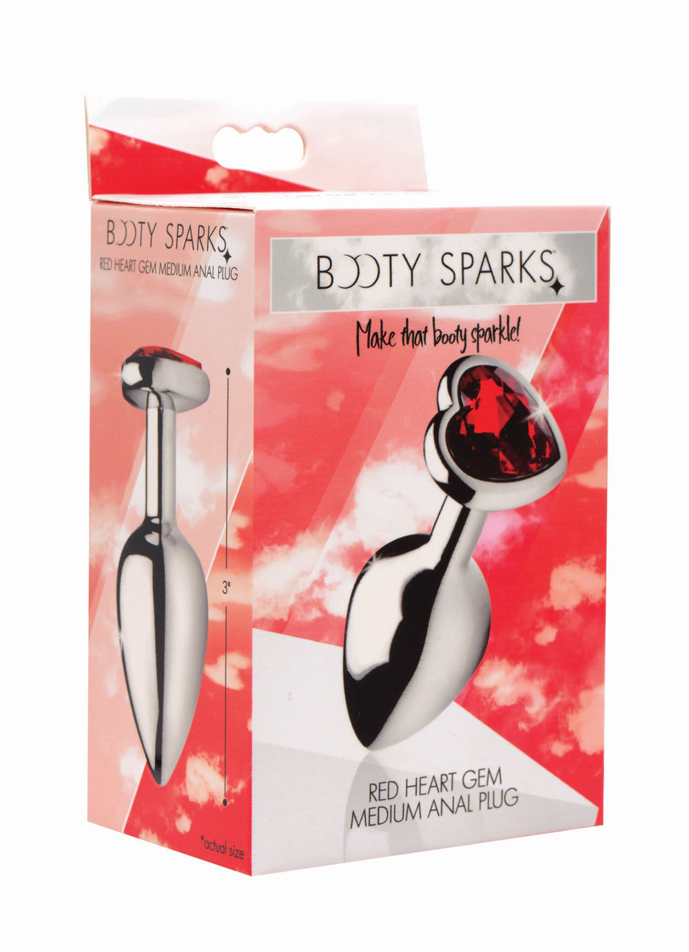 Booty Sparks 3.3" Red Heart Aluminum Anal Plug > Anal Range > Jewel Butt Plugs - Tophatter Daily Deals