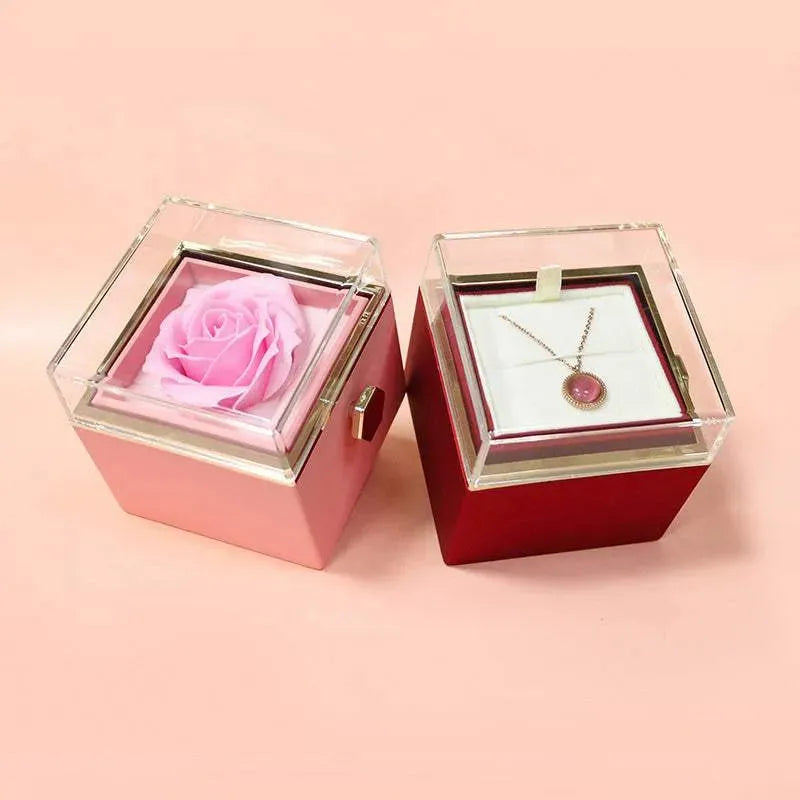 Valentine's™ Rotating Rose Jewelry Box Jewelry Boxes - Tophatter Daily Deals