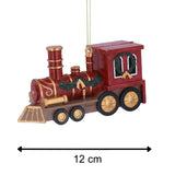 Red Train Christmas Bauble | Christmas Express Steam Train Tree Ornament - 12cm Baubles - Tophatter Daily Deals