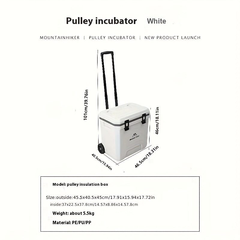 Portable Outdoor Cooler with Wheels Camping & Hiking - Tophatter Daily Deals