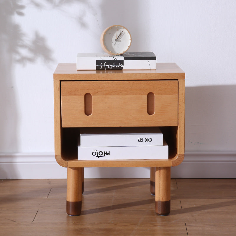 All Solid Wood Children's Bedside Table Modern Bedroom Storage 0 - Tophatter Daily Deals