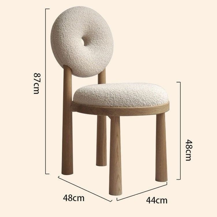 Berber Fleece Chair Home Dining Room Dining Chair Nordic Designer Chair Armchair Desk Chair Make-up Chair Cosmetic Chair 0 - Tophatter Daily Deals