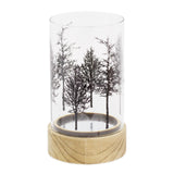 Beautiful Tree Glass Wood Candle Tealight Holder Candle Holder - Tophatter Daily Deals