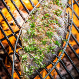Fish Grilling Basket with Handle Outdoor Grill Accessories - Tophatter Daily Deals