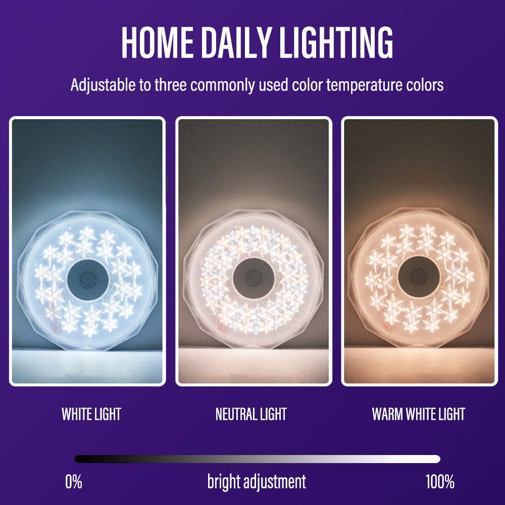 Bluetooth Ceiling Lamp Intelligent RGB Colorful Music 0 - Tophatter Daily Deals