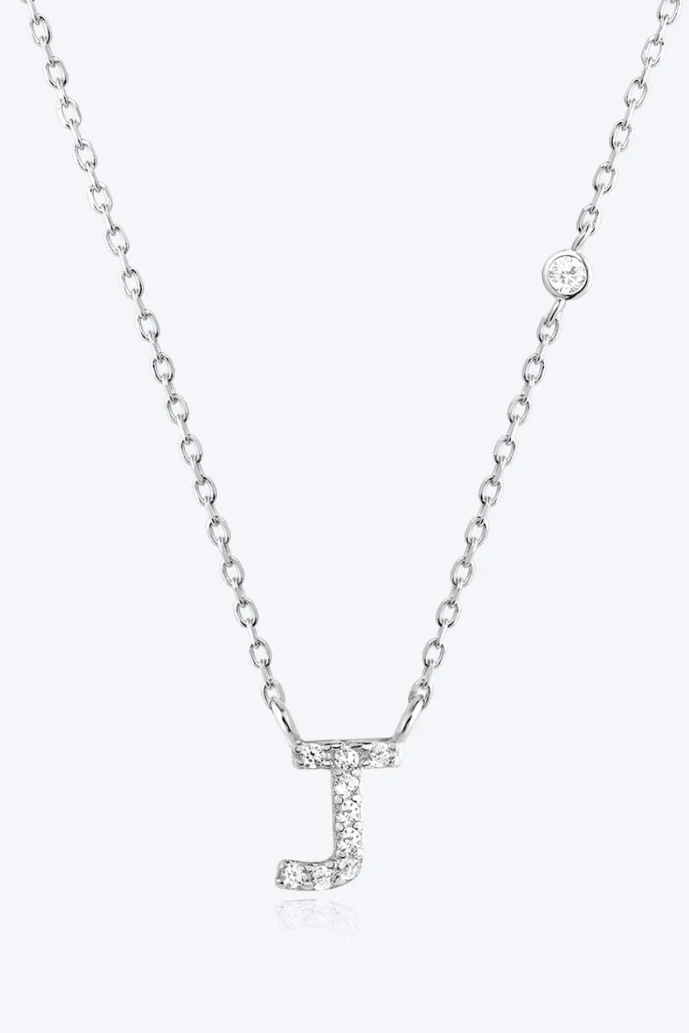 G To K Zircon 925 Sterling Silver Necklace J Silver One Size Necklaces - Tophatter Daily Deals
