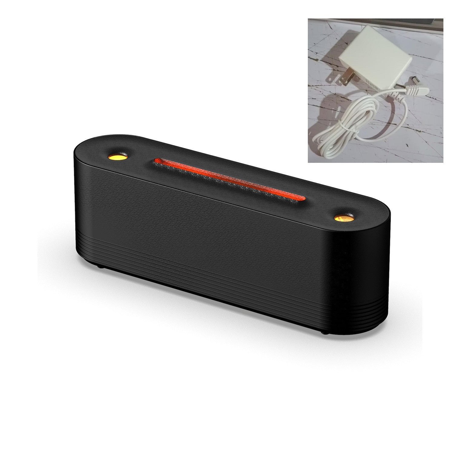 2023 Flame Air Humidifier Ultrasonic 7 Colors Aroma Diffuser LED Cool Mist Maker Fogger Essential Oil Room Fragrance Office Home Decor Black US 0 - Tophatter Daily Deals