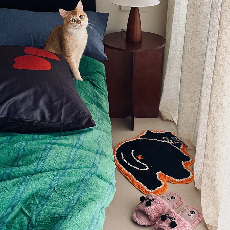 Black Cat Tufted Carpet 0 - Tophatter Daily Deals