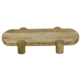 Mango Wood Serving Platter, Natural Raised Cheese Board with Feet 35 x 18 cm Serving Board - Tophatter Daily Deals