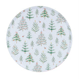Christmas Trees Cake Tin | Round Metal Storage Tin for Seasonal Bakes 24 x 12cm Tin - Tophatter Daily Deals