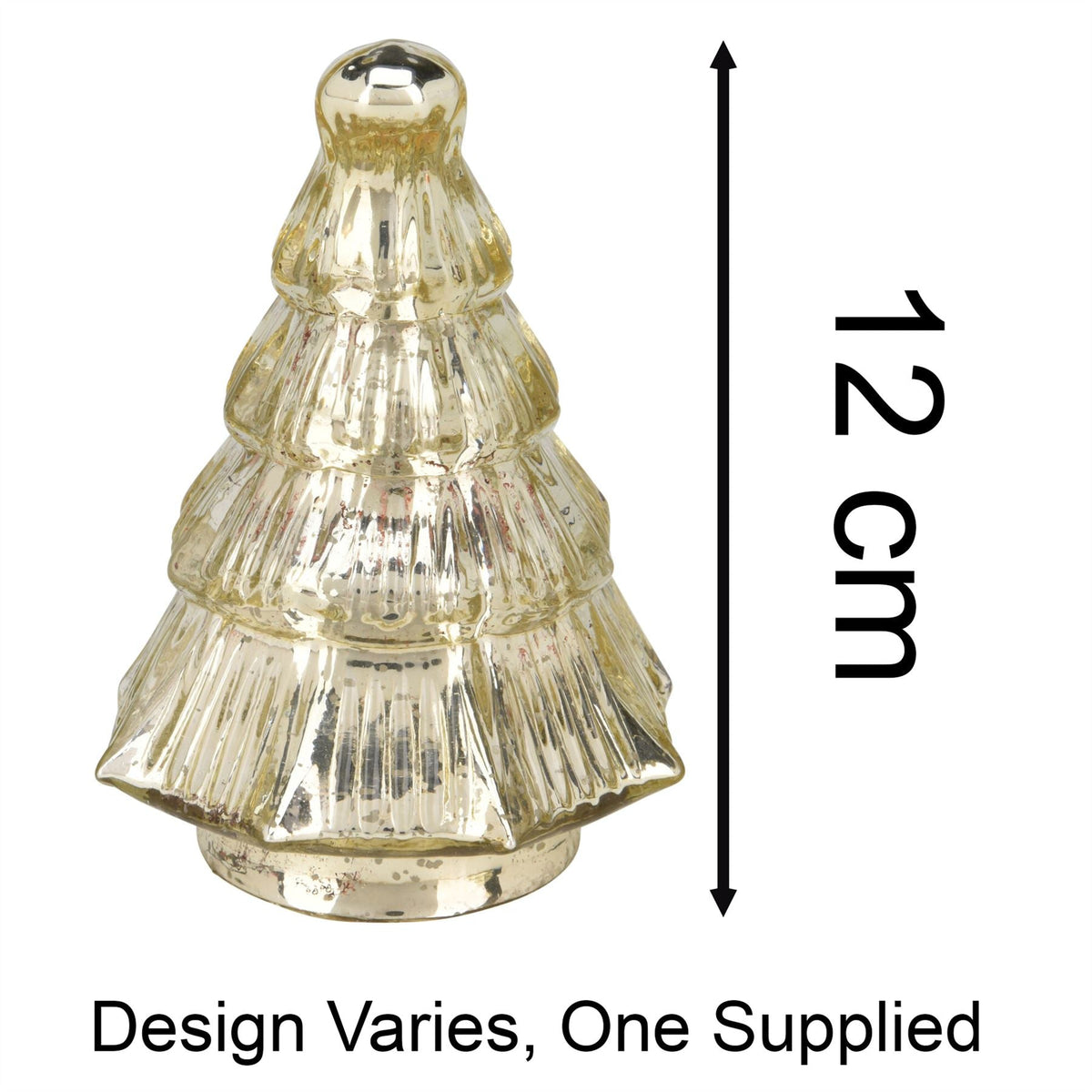 Gold Glass Christmas Tree | Freestanding Mottled Gold Tree Ornament - 13cm Ornament - Tophatter Daily Deals