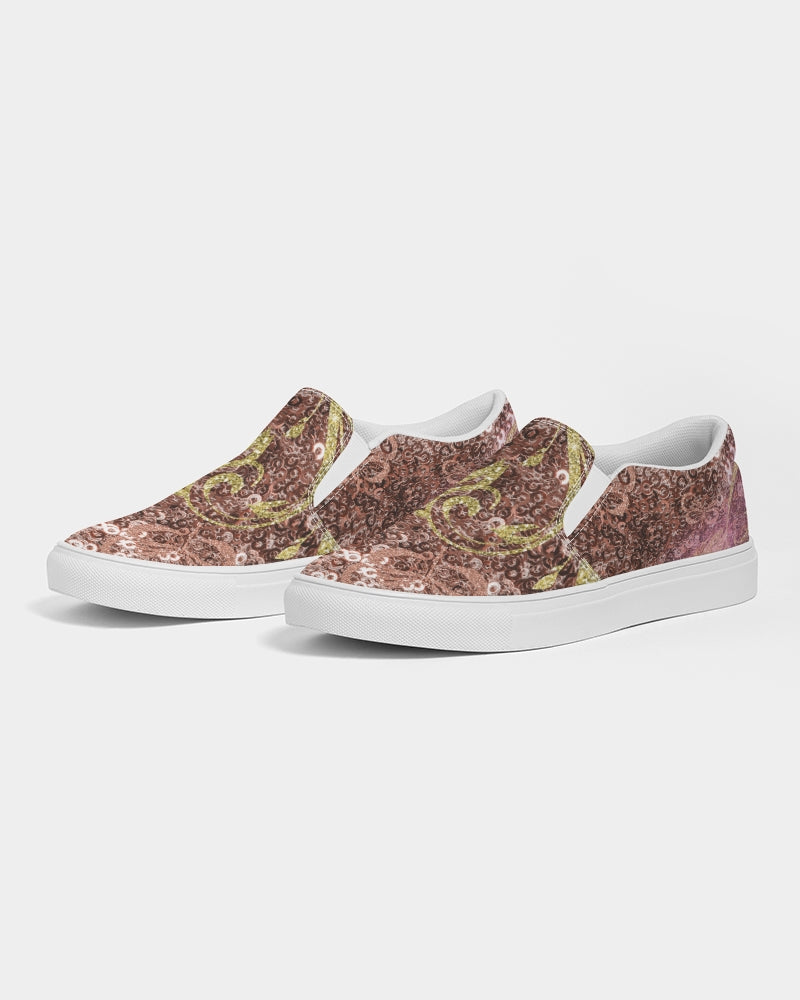 BEAUTIFUL PURPLE GITTER DESIGN CREATED BY FLIPSTYLEZ Women's Slip-On Canvas Shoe Women - Tophatter Daily Deals