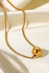 18K Gold-Plated Round Shape Pendant Necklace Necklaces - Tophatter Daily Deals