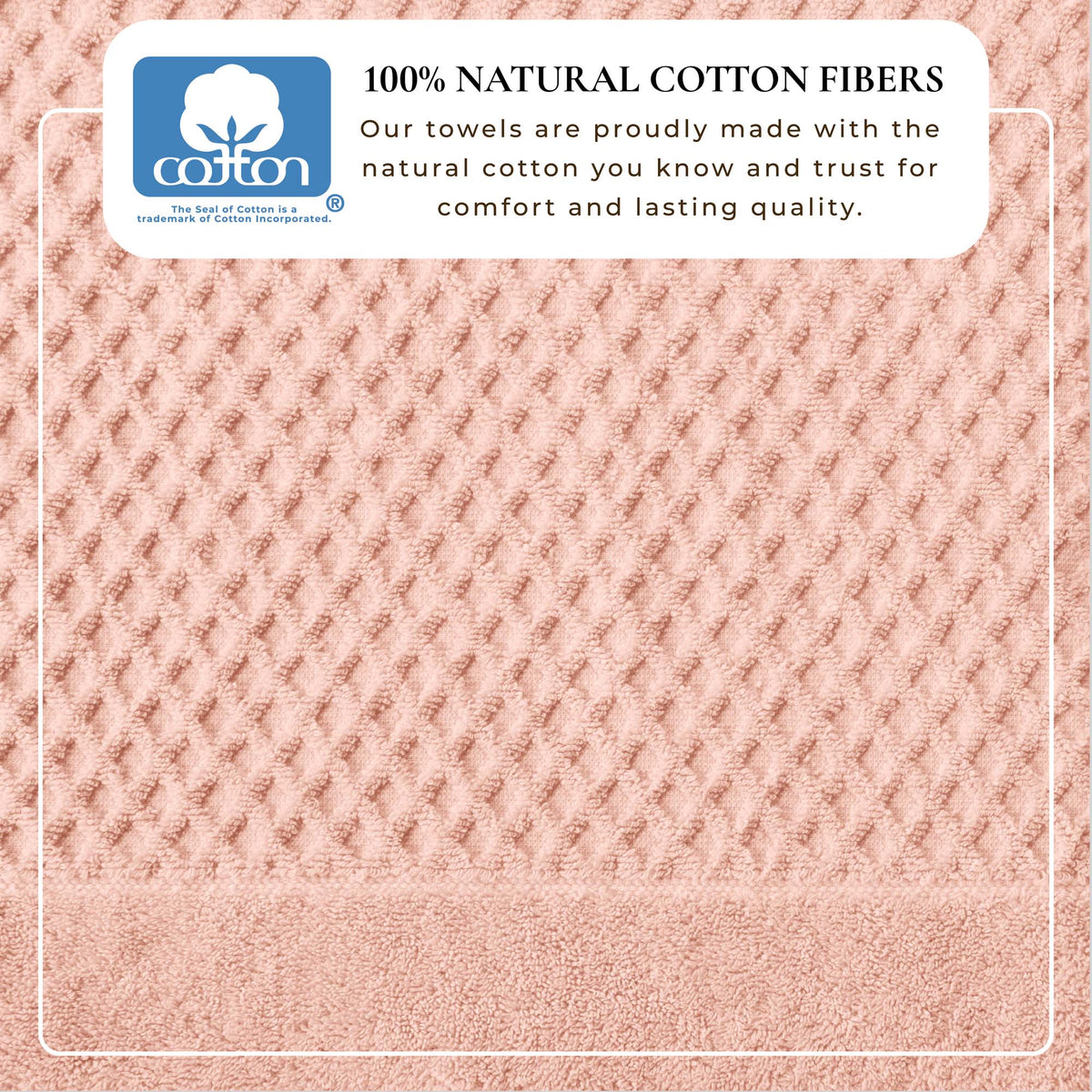 Cotton Diamond Waffle Weave Bath Towel Set - Grayson Collection Bath - Tophatter Daily Deals