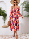 Printed Long Sleeve Midi Dress Casual Dresses - Tophatter Daily Deals