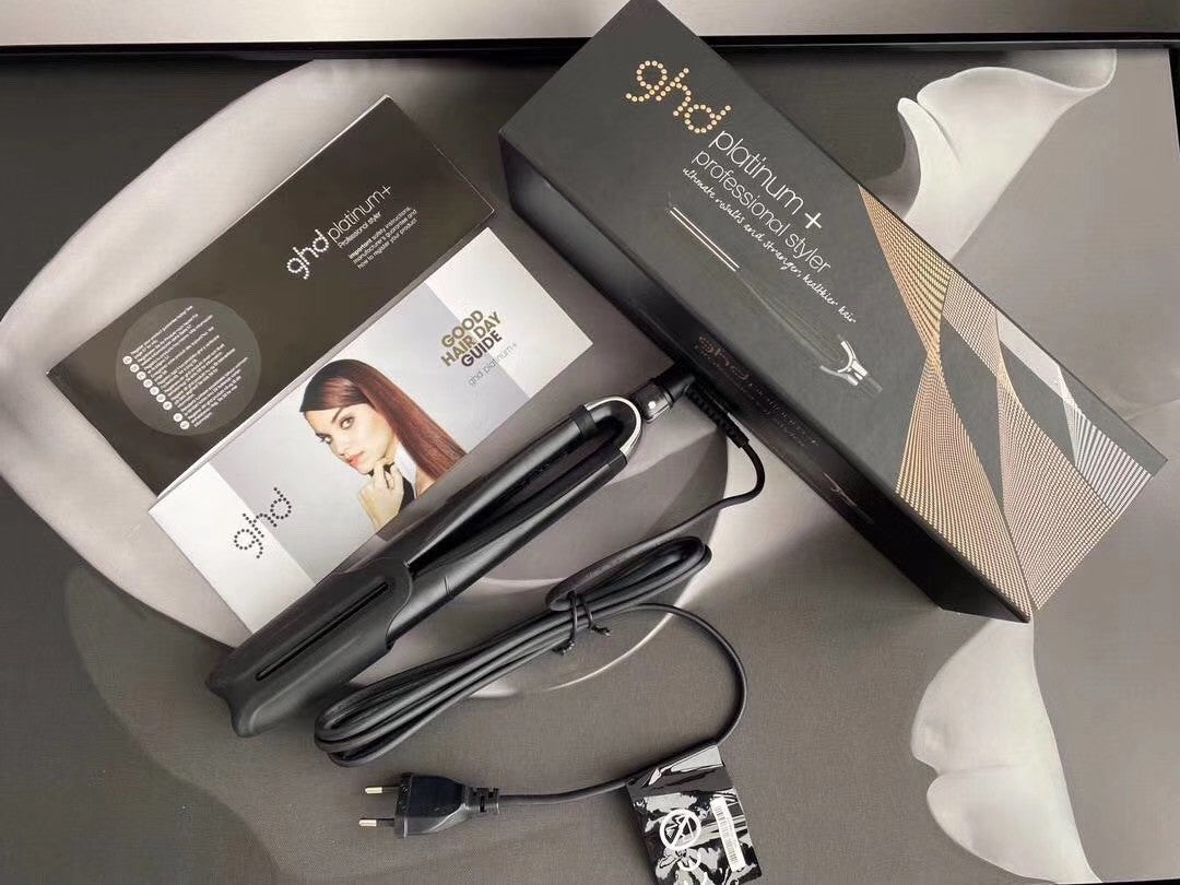 Black And White Platinum Dry Roll Straight Three-in-one Wired Hair Straightener Black 0 - Tophatter Daily Deals
