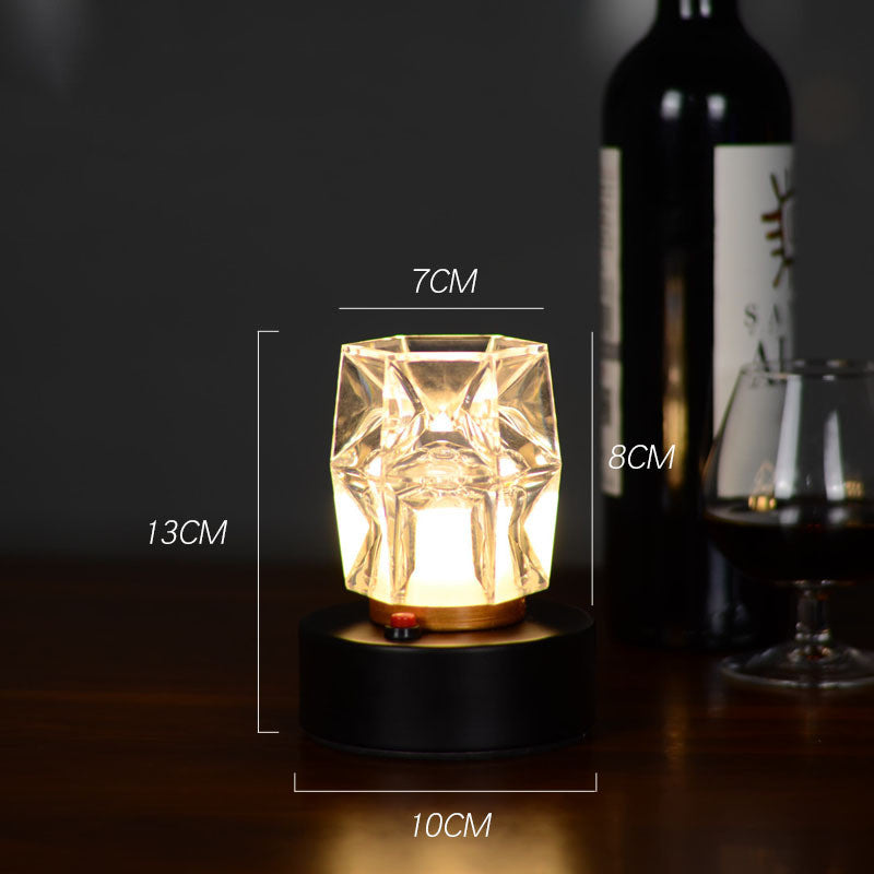 Bar Atmosphere Table Crystal Lamp Led LightsCharging Warm white light 220V US 0 - Tophatter Daily Deals